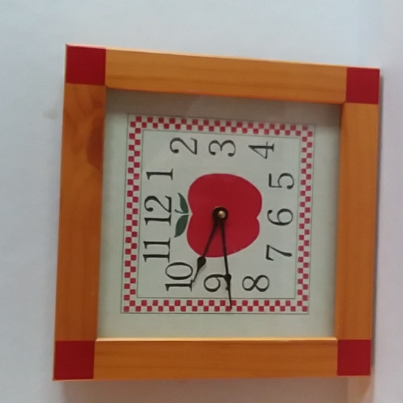 Wall Decor Red Apple Wall Clock Poshmark
